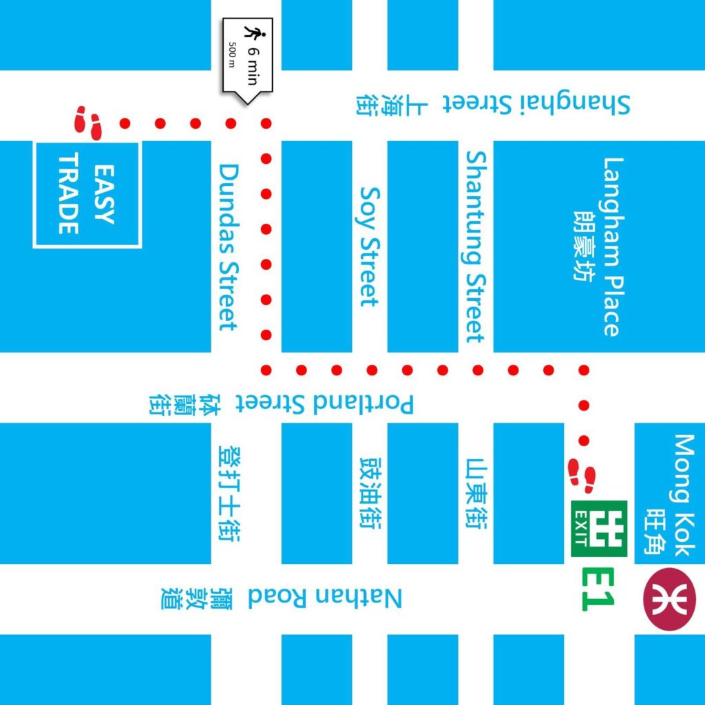 Mongkok exit E1 walk 6 minutes