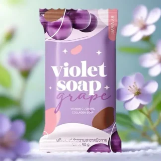 VIOLET SOAP Grape Exfoliating Soap 80g Thailand